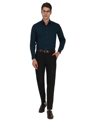 navy blue solid formal shirt - 18406670 - Standard Image - 5