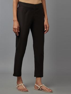 black solid tapered pant - 18406701 - Standard Image - 2