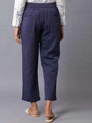 mid rise striped cigarette pant trouser - 18406723 - Standard Image - 3