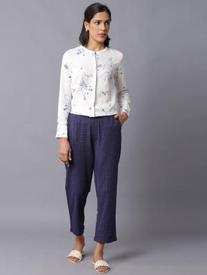 mid rise striped cigarette pant trouser - 18406723 - Standard Image - 4