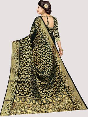 self designed woven saree with blouse - 18406728 - Standard Image - 3