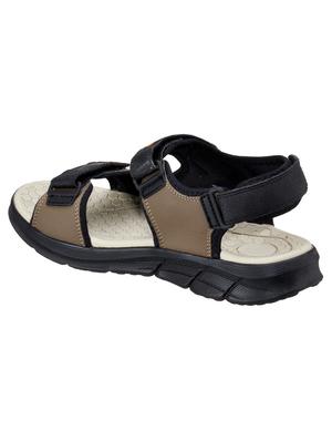 brown synthetic & mesh back strap floaters - 18407563 - Standard Image - 3