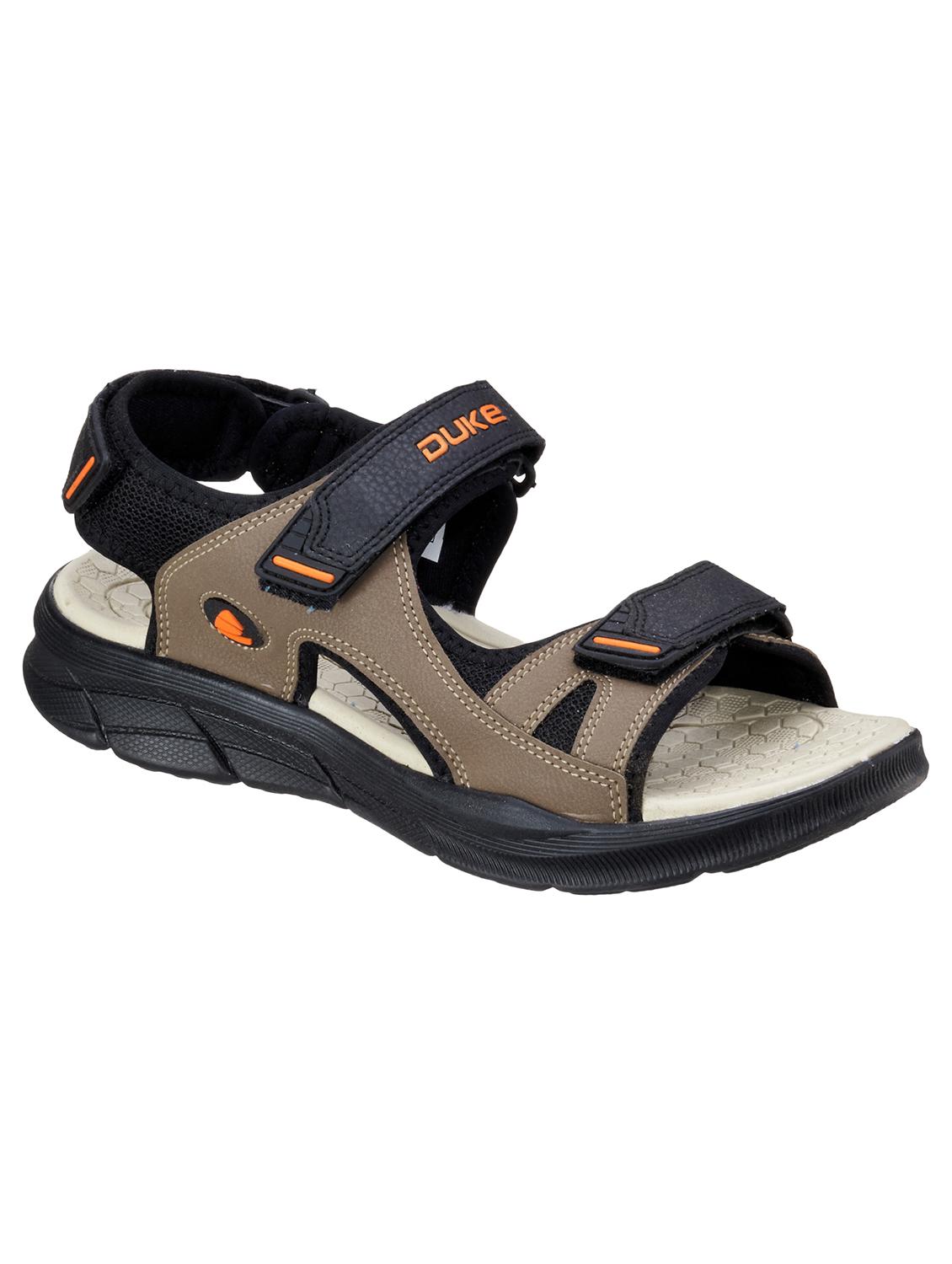 brown synthetic & mesh back strap floaters - 18407563 - Zoom Image - 1