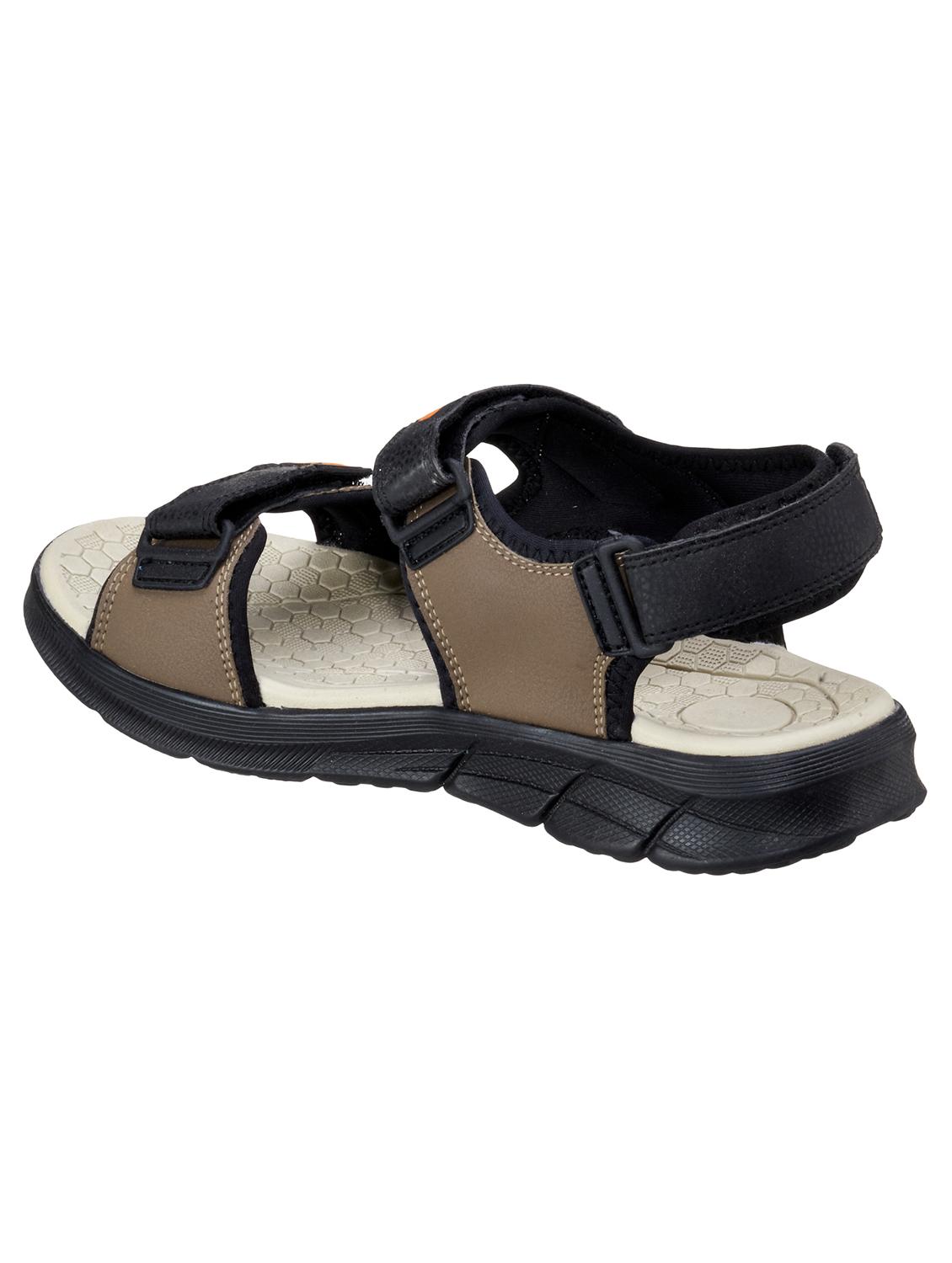 brown synthetic & mesh back strap floaters - 18407563 - Zoom Image - 3
