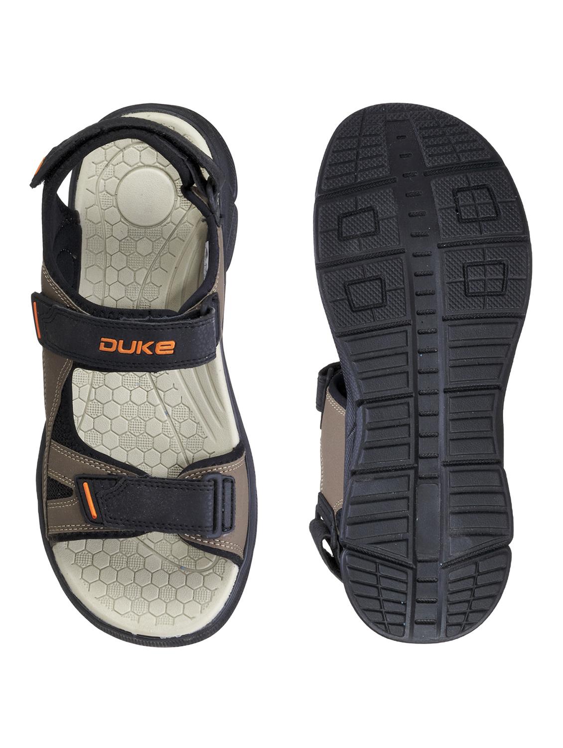 brown synthetic & mesh back strap floaters - 18407563 - Zoom Image - 4