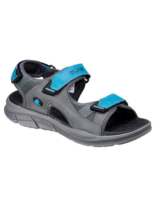grey synthetic & mesh back strap floaters - 18407564 - Standard Image - 1
