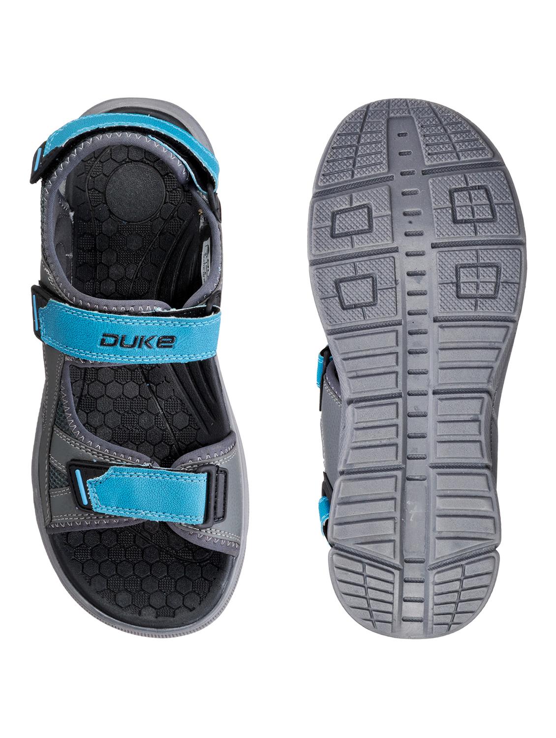 grey synthetic & mesh back strap floaters - 18407564 - Zoom Image - 4