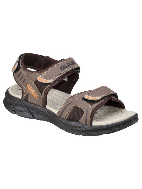 brown synthetic & mesh back strap floaters - 18407565 - Standard Image - 1