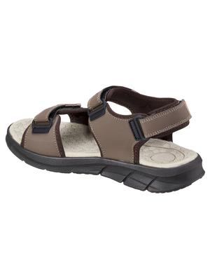 brown synthetic & mesh back strap floaters - 18407565 - Standard Image - 3
