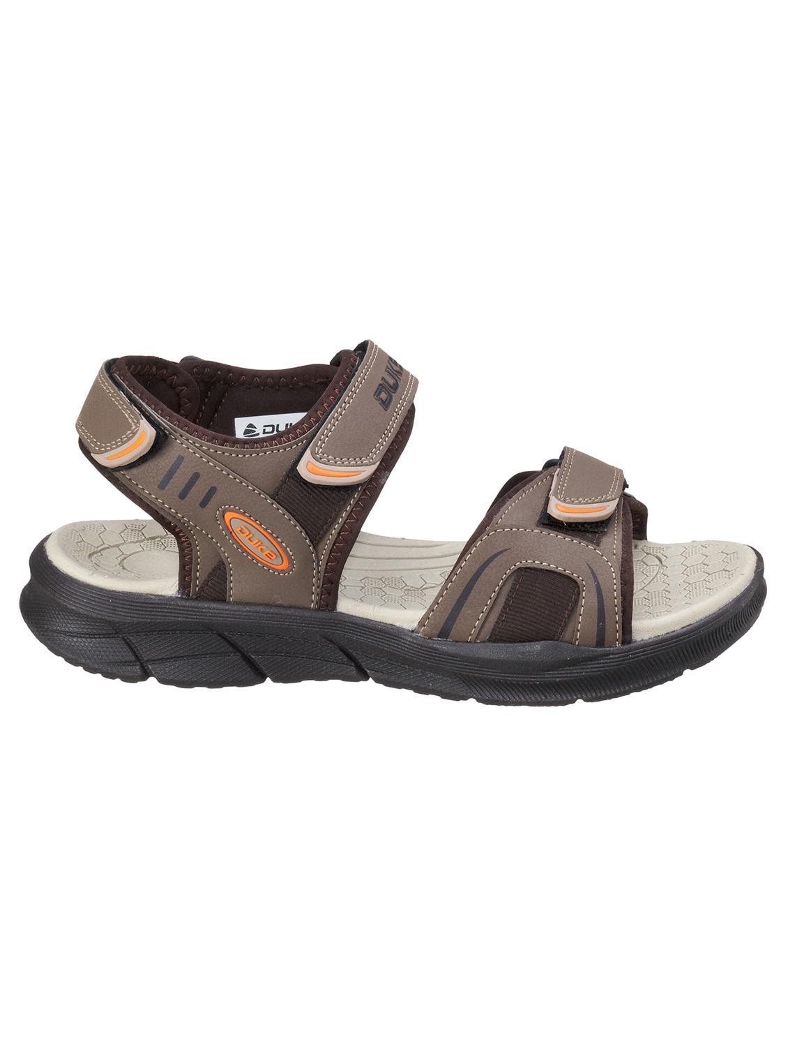 brown synthetic & mesh back strap floaters - 18407565 - Zoom Image - 2
