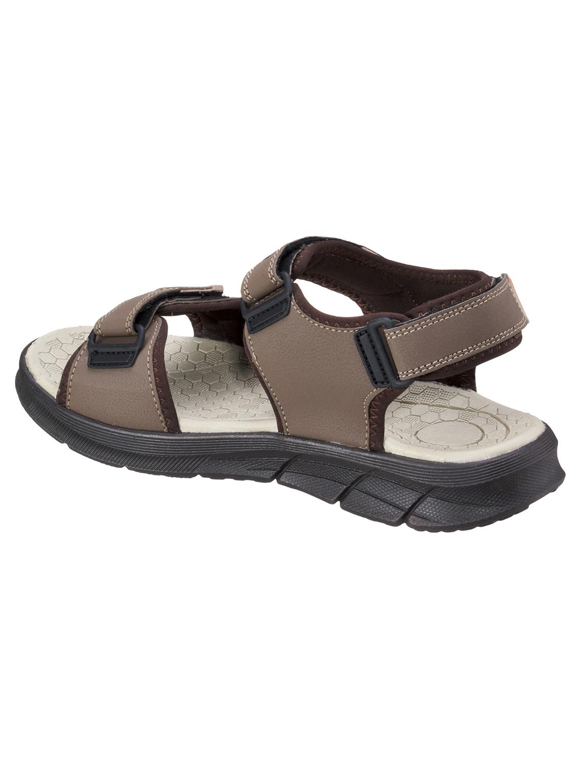 brown synthetic & mesh back strap floaters - 18407565 - Zoom Image - 3