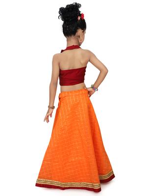 red embroidered lehnga choli - 18408334 - Standard Image - 3