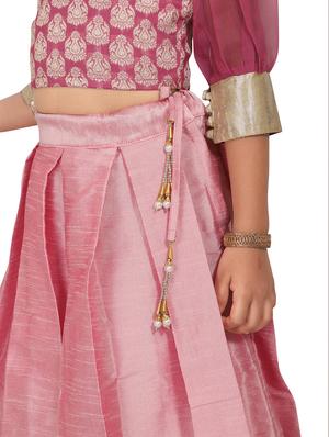 pink printed lehnga choli - 18408335 - Standard Image - 4