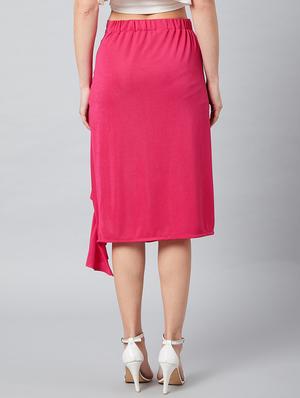 pink polyester aline skirts - 18408624 - Standard Image - 3