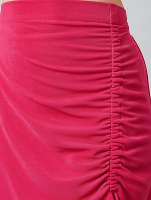 pink polyester aline skirts - 18408624 - Standard Image - 5