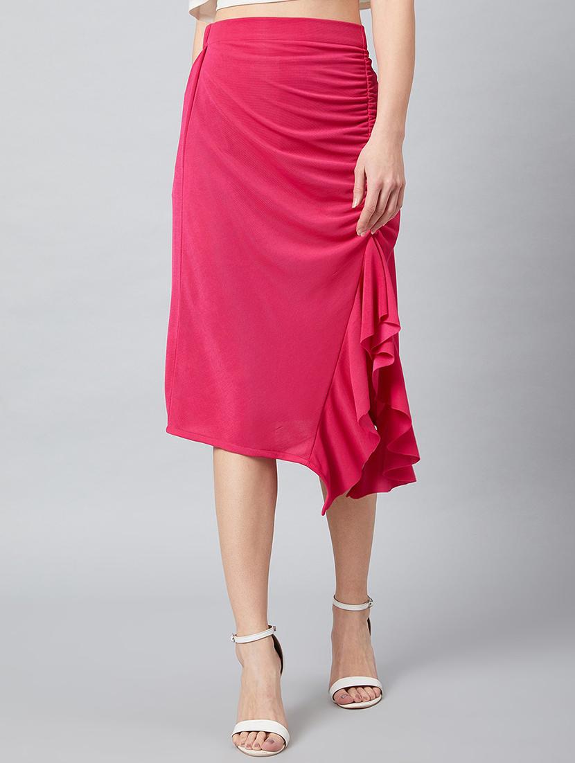 pink polyester aline skirts - 18408624 - Zoom Image - 1