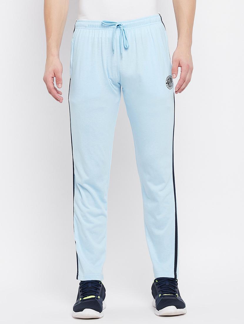 light blue striped full length track pant - 18409326 - Zoom Image - 1