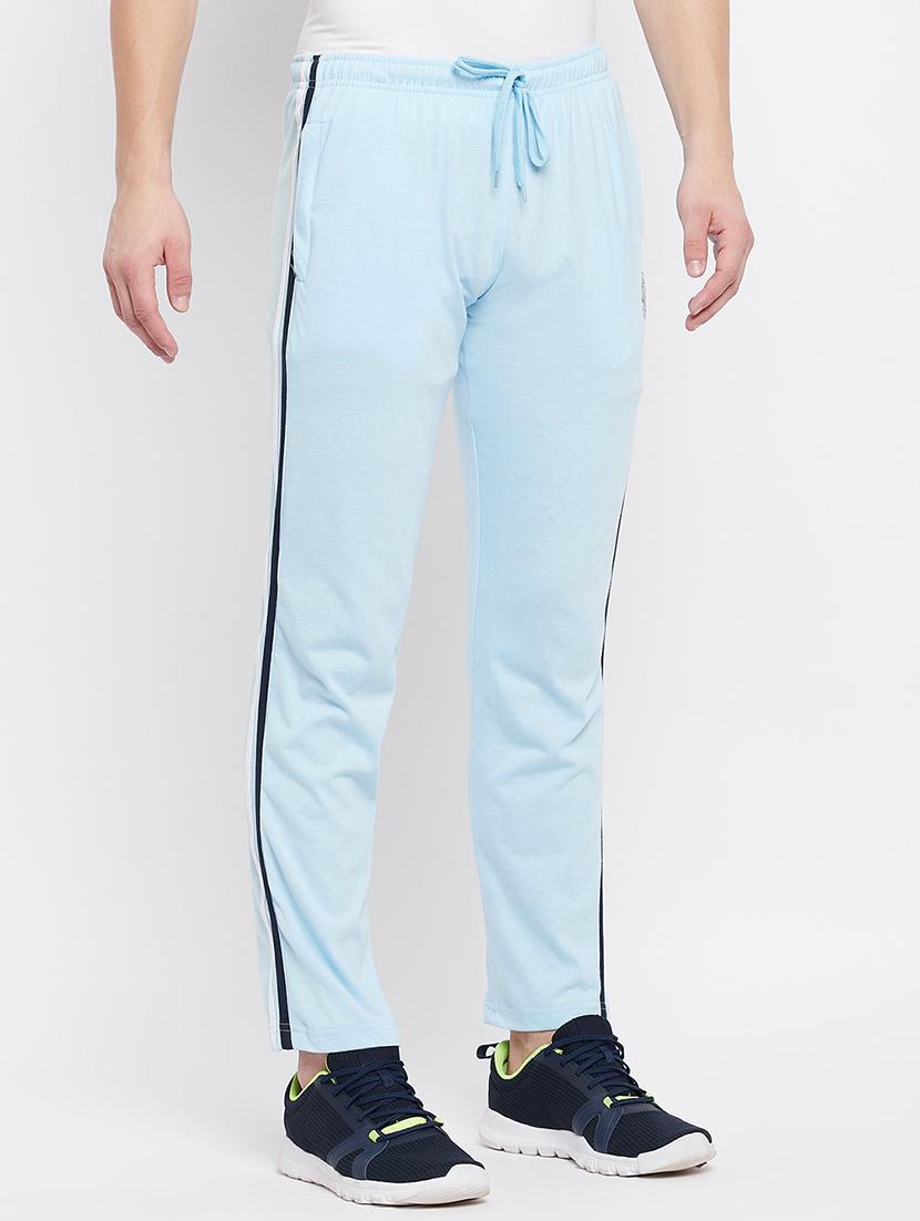 light blue striped full length track pant - 18409326 - Zoom Image - 2
