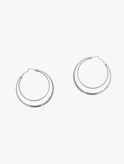 silver metal hoop earring - 18409335 - Very Small Image - 1