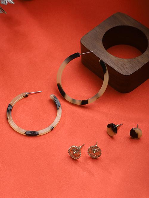 brown metal combo's. earring - 18409346 - Standard Image - 1