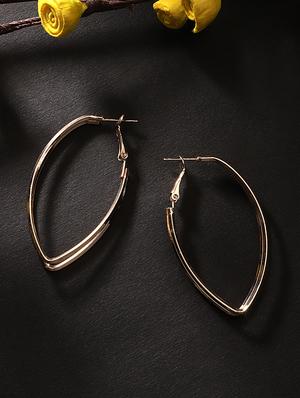 gold metal hoop earring - 18409363 - Standard Image - 2