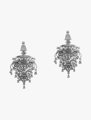silver metal chandellier earring - 18409400 - Standard Image - 2