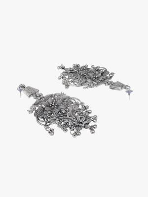 silver metal chandellier earring - 18409400 - Standard Image - 3
