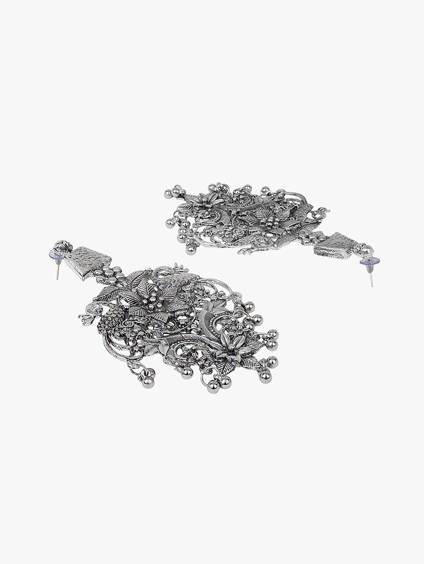 silver metal chandellier earring - 18409400 - Zoom Image - 3