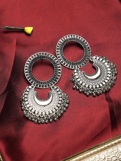 silver metal hoop earring - 18409422 - Standard Image - 1