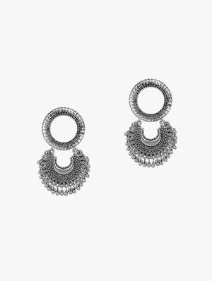 silver metal hoop earring - 18409422 - Standard Image - 2