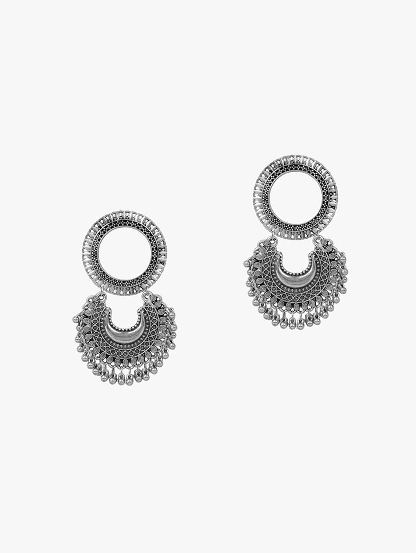 silver metal hoop earring - 18409422 - Zoom Image - 2