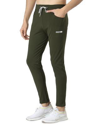 green solid flat front casual trouser - 18409799 - Standard Image - 2