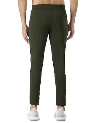 green solid flat front casual trouser - 18409799 - Standard Image - 3