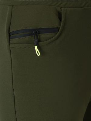 green solid flat front casual trouser - 18409799 - Standard Image - 5