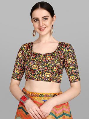 orange silk flared lehenga - 18410283 - Standard Image - 4