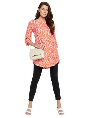 boat neck printed tunic - 18411087 - Standard Image - 4