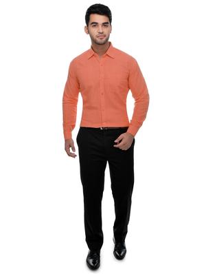orange solid casual shirt - 18411117 - Standard Image - 4
