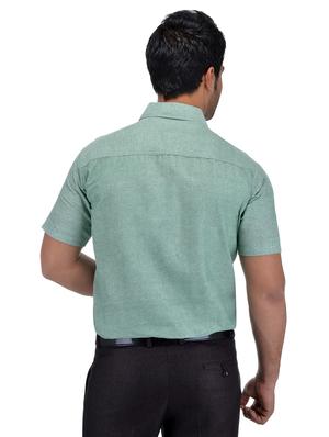 green solid casual shirt - 18411125 - Standard Image - 3