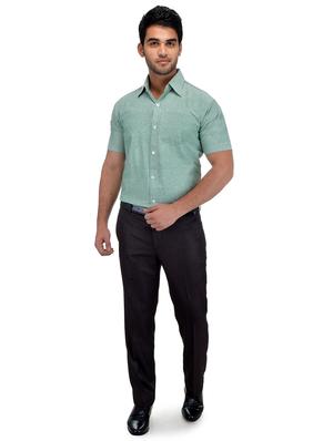 green solid casual shirt - 18411125 - Standard Image - 4