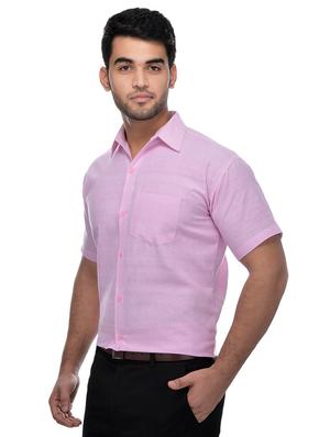 lavender solid casual shirt - 18411130 - Standard Image - 2