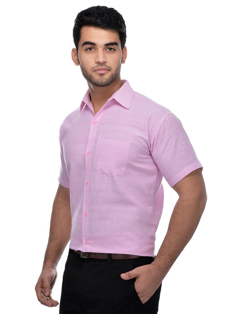 lavender solid casual shirt - 18411130 - Zoom Image - 2