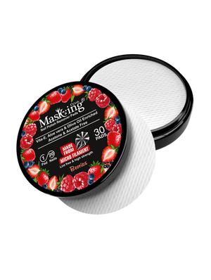 masking facial sheet mask for nourishing (pack of 4) & berries nail polish remover wipes (pack of 1) - 18411146 - Standard Image - 2