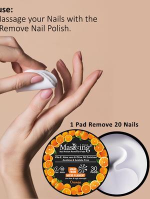 masking facial sheet mask for lightening (pack of 4) & orange nail polish remover 30 pads (pack of 1) - 18411157 - Standard Image - 3