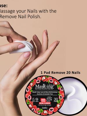 masking facial sheet mask for skin glowing (pack of 4) & litchi nail polish remover pads (pack of 1) - 18411172 - Standard Image - 3