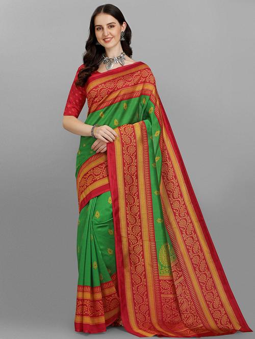 self design woven saree with blouse - 18411240 - Standard Image - 1