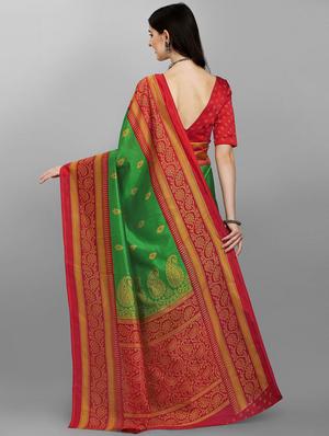 self design woven saree with blouse - 18411240 - Standard Image - 2