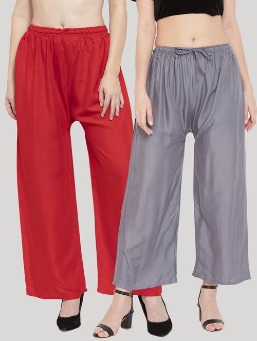 set of 2 pcs solid palazzo - 18411850 - Standard Image - 1