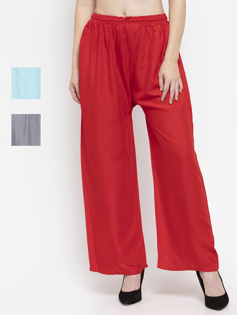 set of 3 pcs solid palazzo - 18412046 - Zoom Image - 1