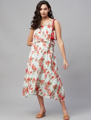 cami neck floral layered dress - 18412191 - Standard Image - 2