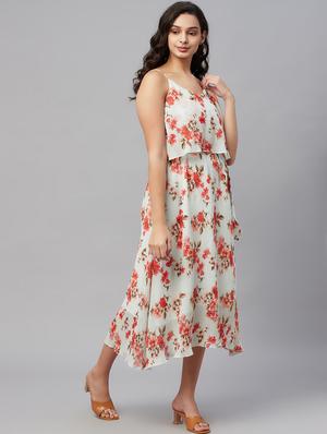 cami neck floral layered dress - 18412191 - Standard Image - 4
